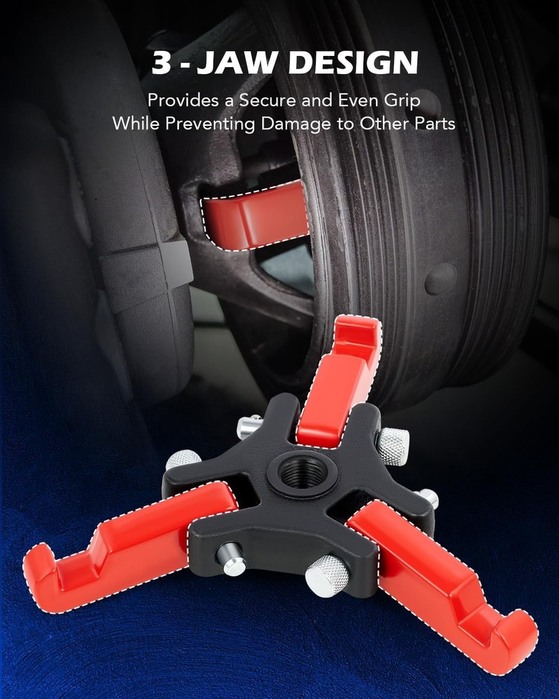 Harmonic Balancer Puller Kit, Adjustable 3-Jaw Puller Set for Removing Harmonic