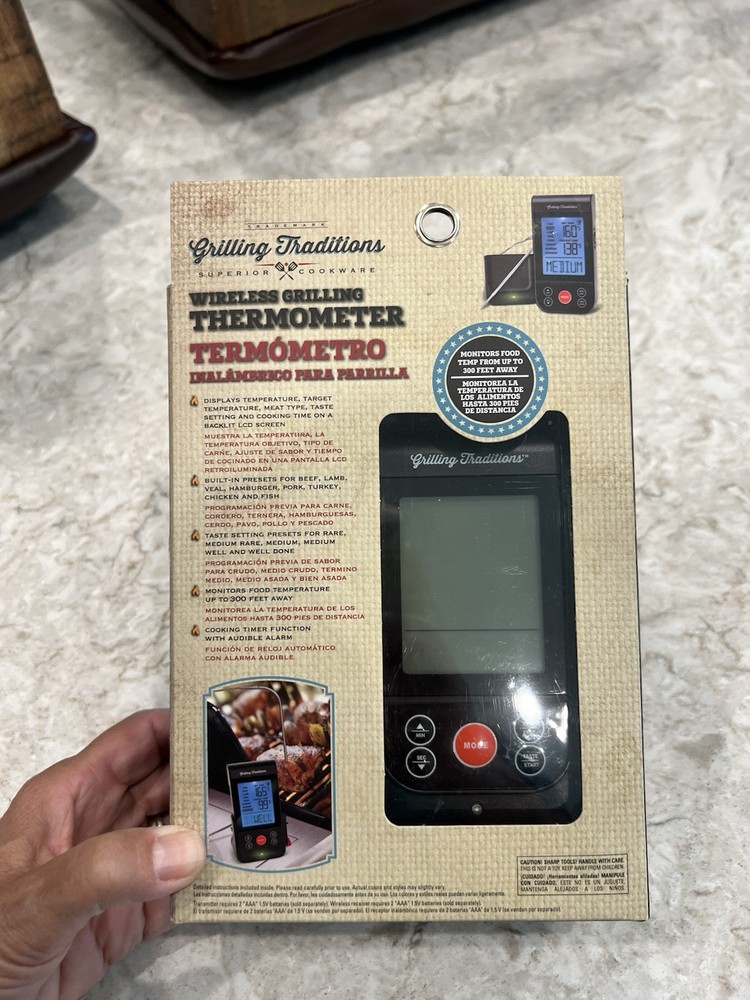 Grilling Traditions Wireless Grilling Thermometer New Open Box