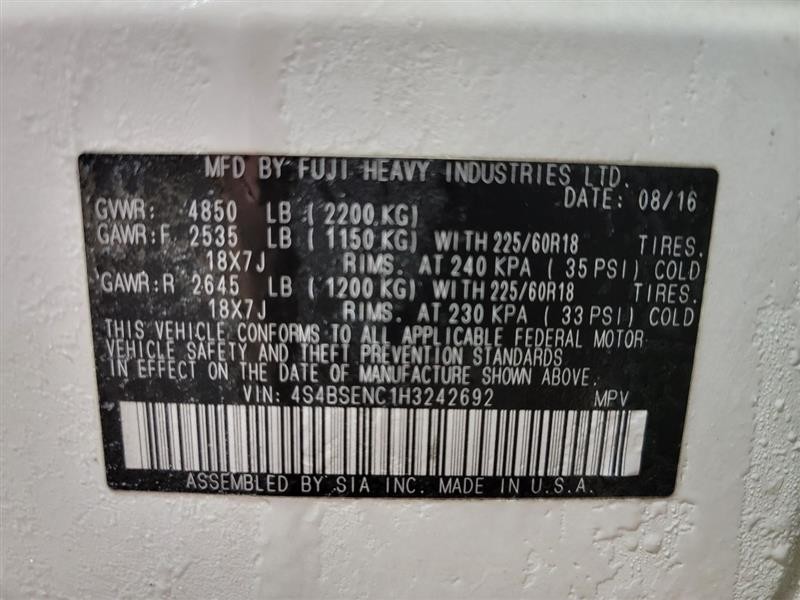 Used Blind Spot Detection System Warning Control Module fits: 2017 Subaru Legacy