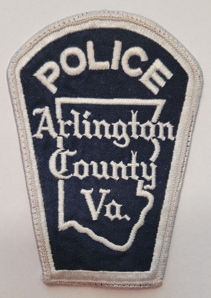 Arlington County Virginia Police Patch ~ White Outer Edging