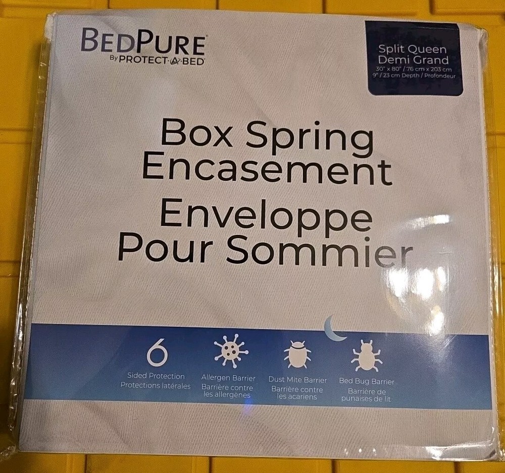 BedPure By Protect - A - Bed Box Spring Encasement Split Queen
