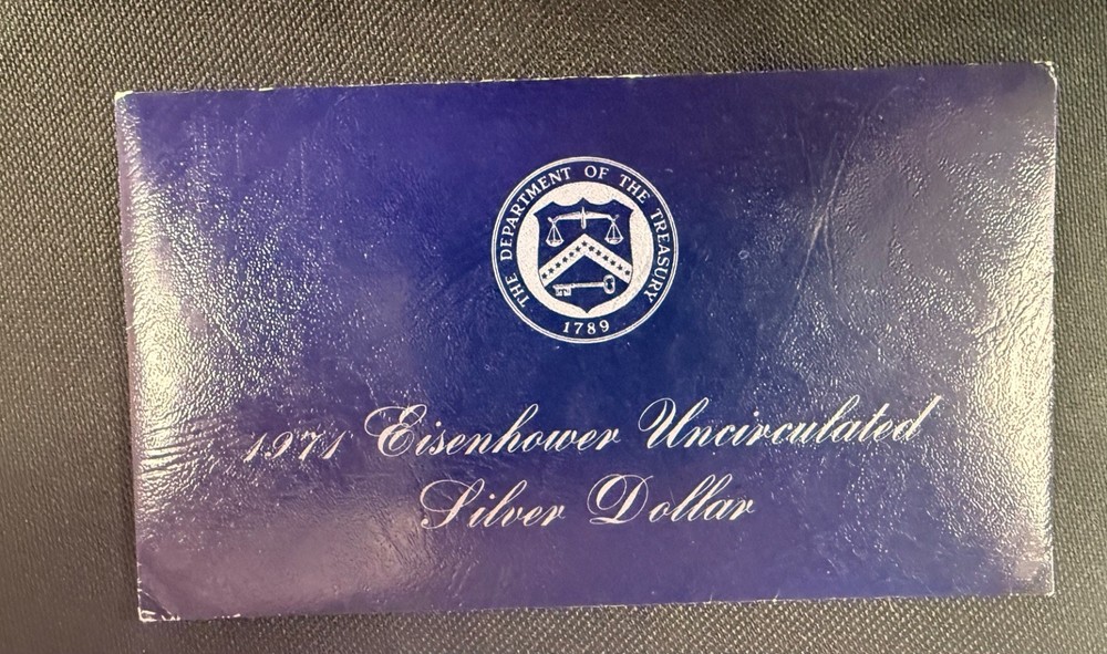 1971-S Eisenhower Silver Dollar 40% Uncirculated OGP Blue Envelope US Mint