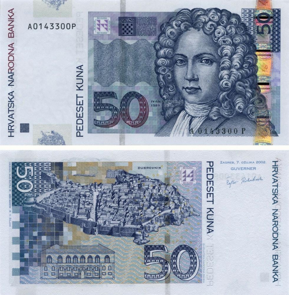 Croatia 50 kuna 2002 UNC (P40)