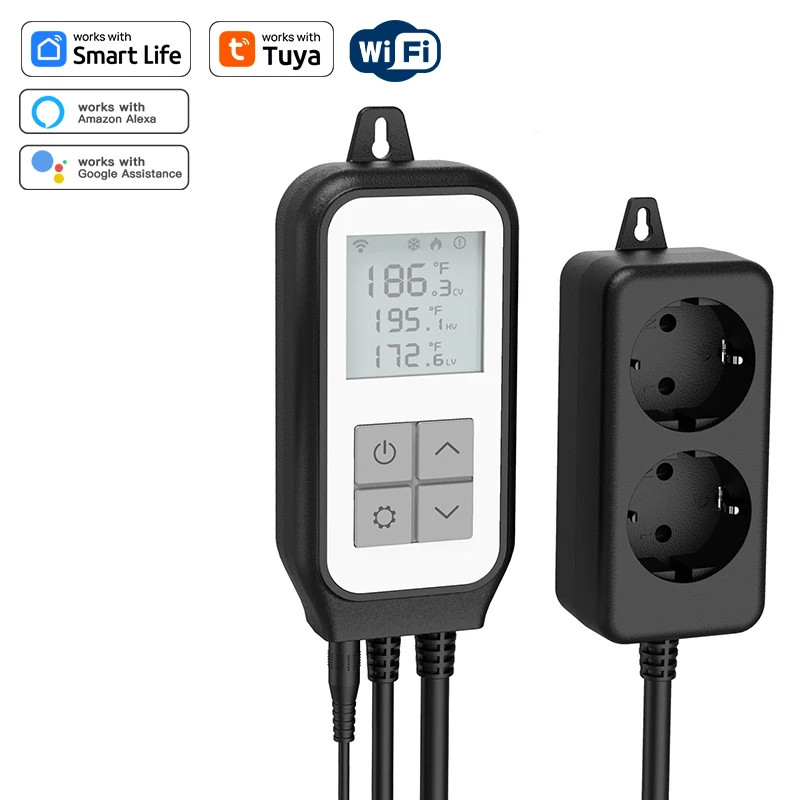 Tuya Digital Temperature Controller Socket Thermostat Heater Plug for Aquarium G