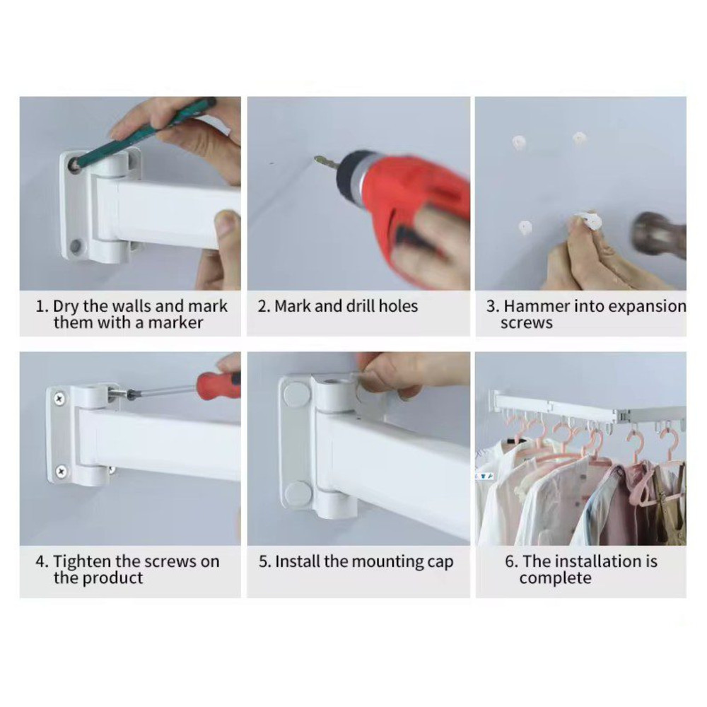 Premier Storage Systems Iron-a-way Wall Mounted Z Fold Drying Rack