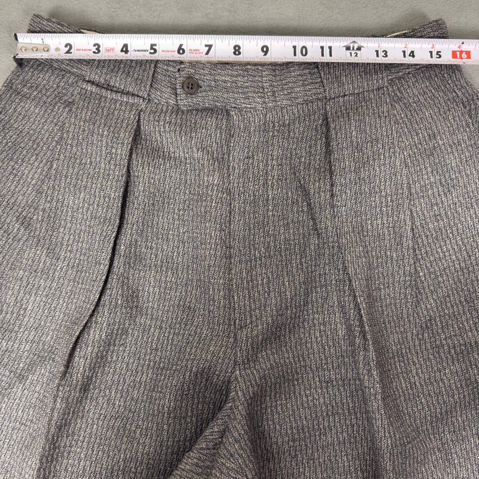 Vintage 80s Basile Made in Italy 100% Wool Pleated Cuffed Dress Pants Mens 31x29