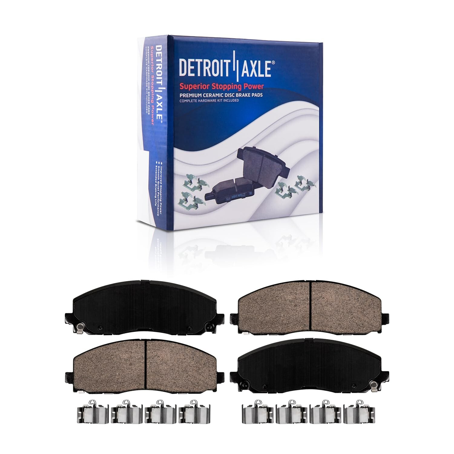 Front Rear Brake Pads for Chrysler Town and Country Dodge Journey Dual Piston