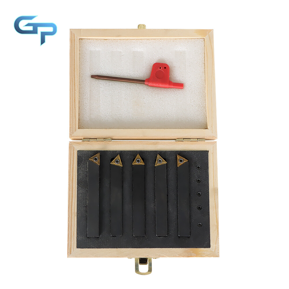 5Pack 3/8" Carbide Indexable Turning Tool Lathe Tool Bit With Carbide Inserts