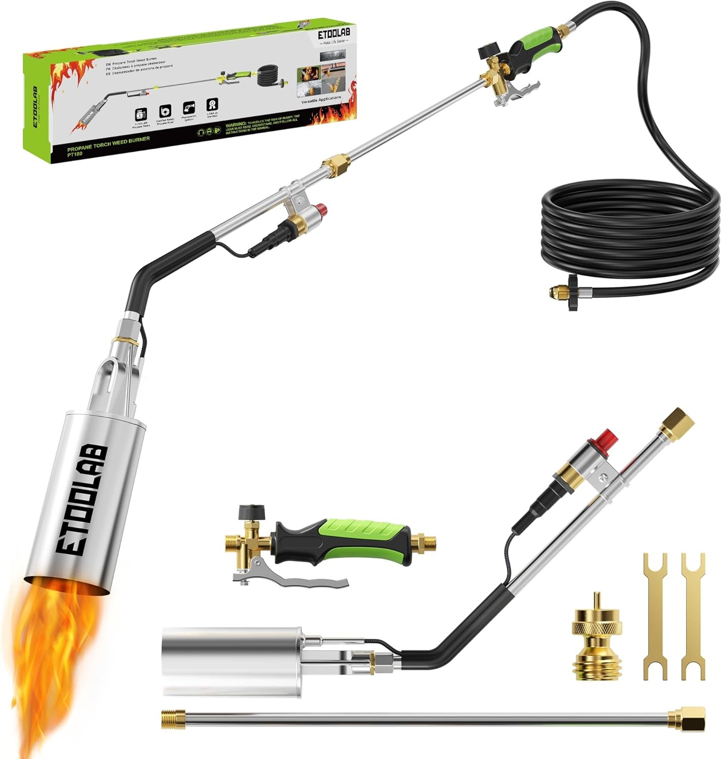 Propane Torch Weed Burner Kit Heavy Duty Self Igniter for Weeding BBQ Snow Melt