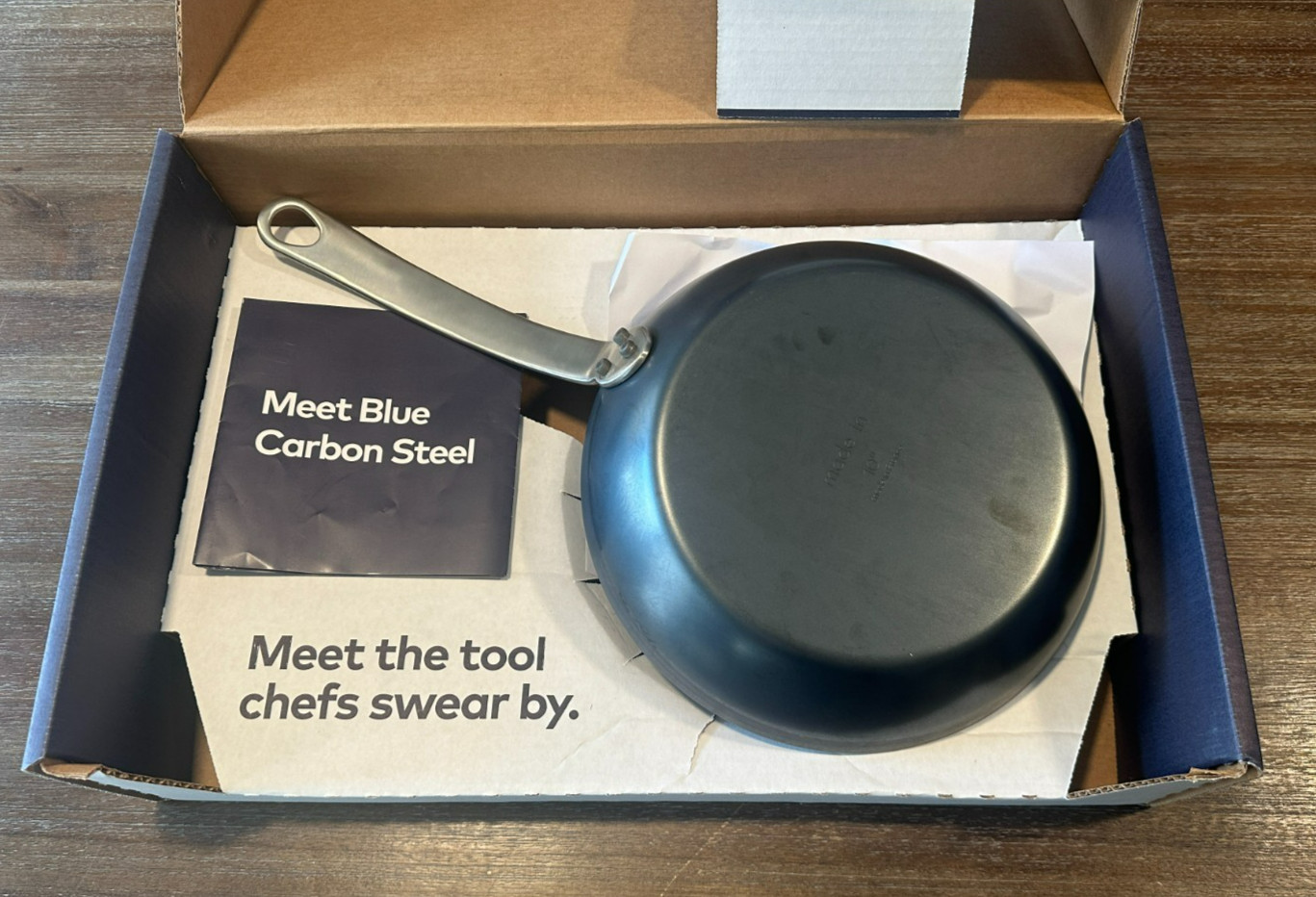 Made In Seasoned Blue Carbon Steel 10" Fry Pan France