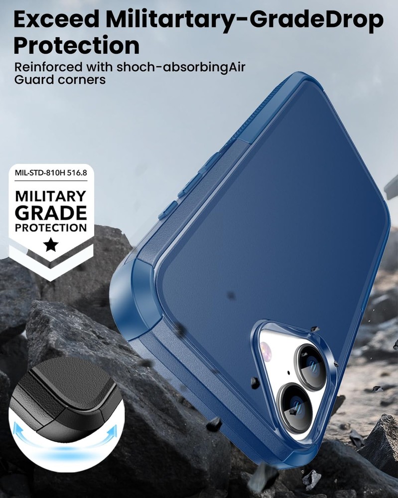 HayyaCase Magnetic iPhone 17 Case Compatible Magsafe 2X Screen Protector Militar