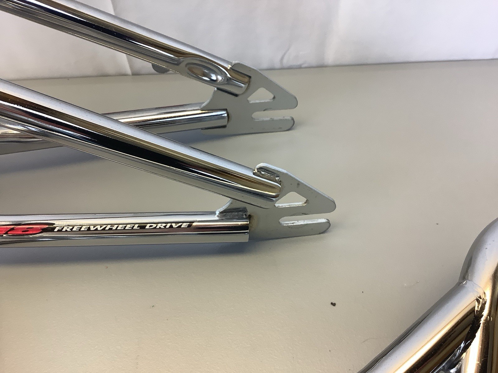 Mid School Freestyle Royce Union T-18 Vertical Chrome Frame Fork Bars