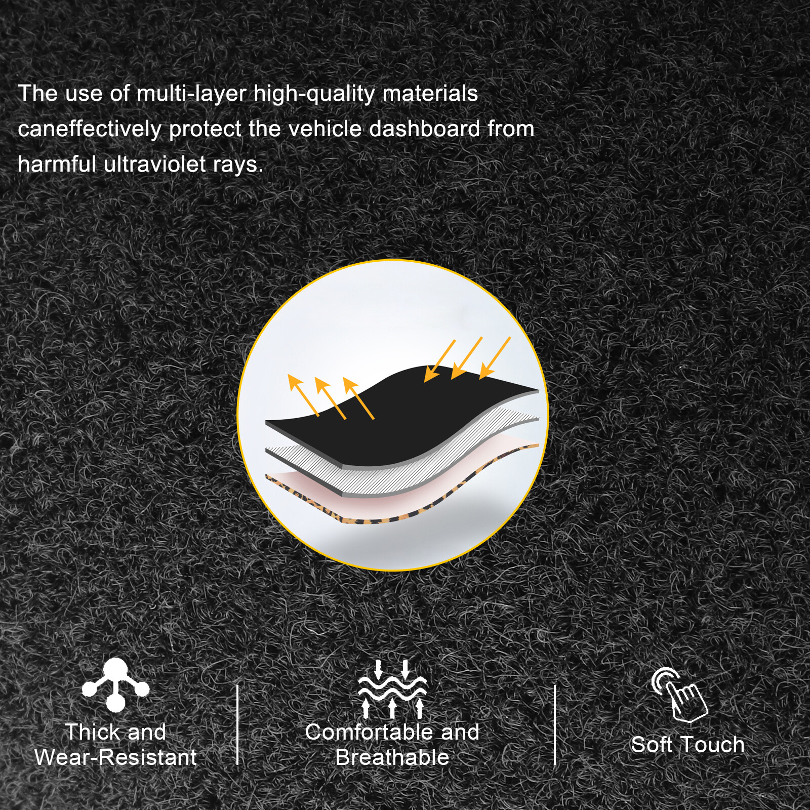 For TOYOTA CAMRY 2007-2011 US Dashmat Dash Cover Dashboard Mat Car Interior Pad