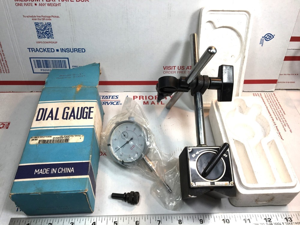 CDI 5000-E Dial Indicator Gauge & Magnetic Base - Toolmaker Machinist