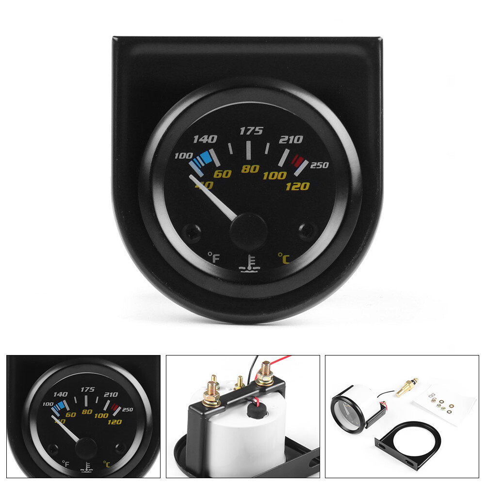 2'' 52mm Pointer Car Water Temp Temperature Gauge White light ℃ & ℉ with Sensor