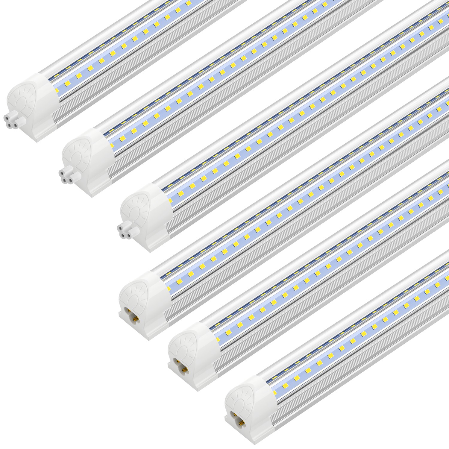 25Pcs T8 8FT LED Tube Lights 72W 6000K Garage 8' LED Shop Light Ceiling Fixtures
