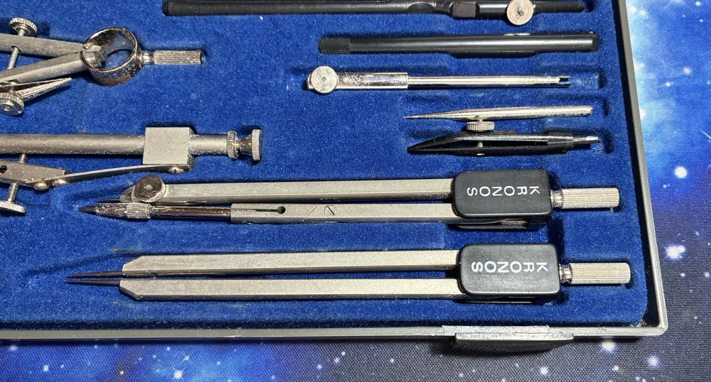 Vintage Kronos 311 Compass Set Technical Drawing Kit Engineering Draftsman Tools