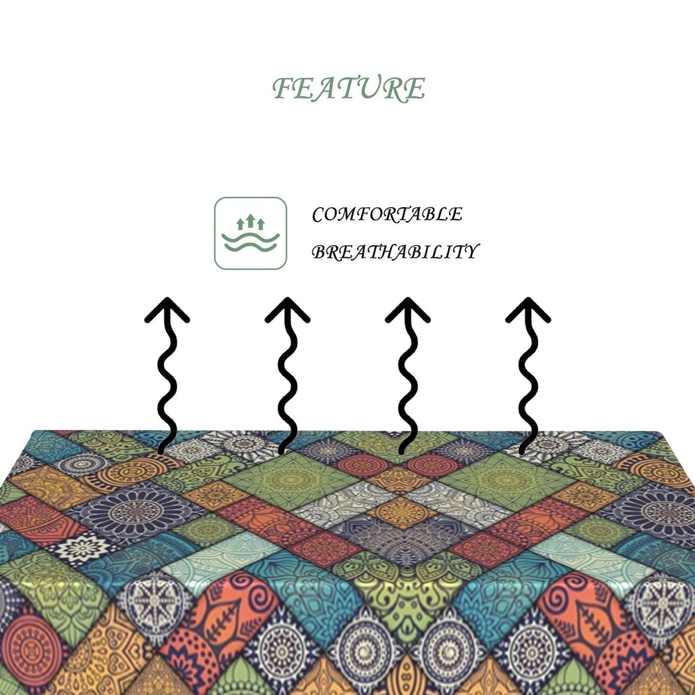 ggaimwf 52x70 Inch Boho Rectangular 70" x 52" (Rectangular), Color 4