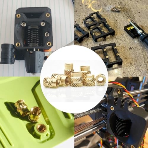 Heat Set Insert Tool with 370PCS Threaded Inserts Brass Machine+370 inserts