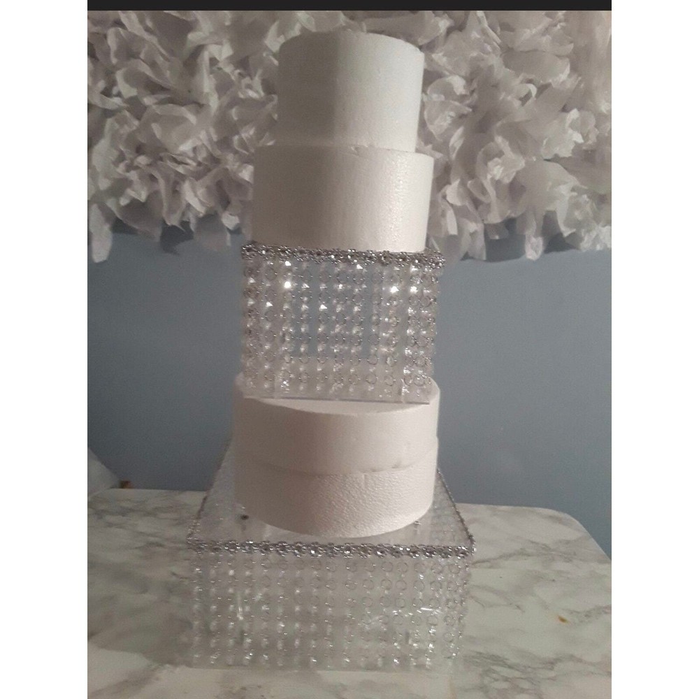 14inch Square Cake Stand with Led light