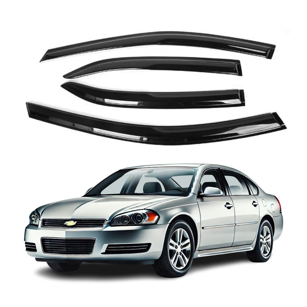 Fits Chevrolet IMPALA 2006-2013 Side Window Vent Visor Sun Rain Deflector Guard