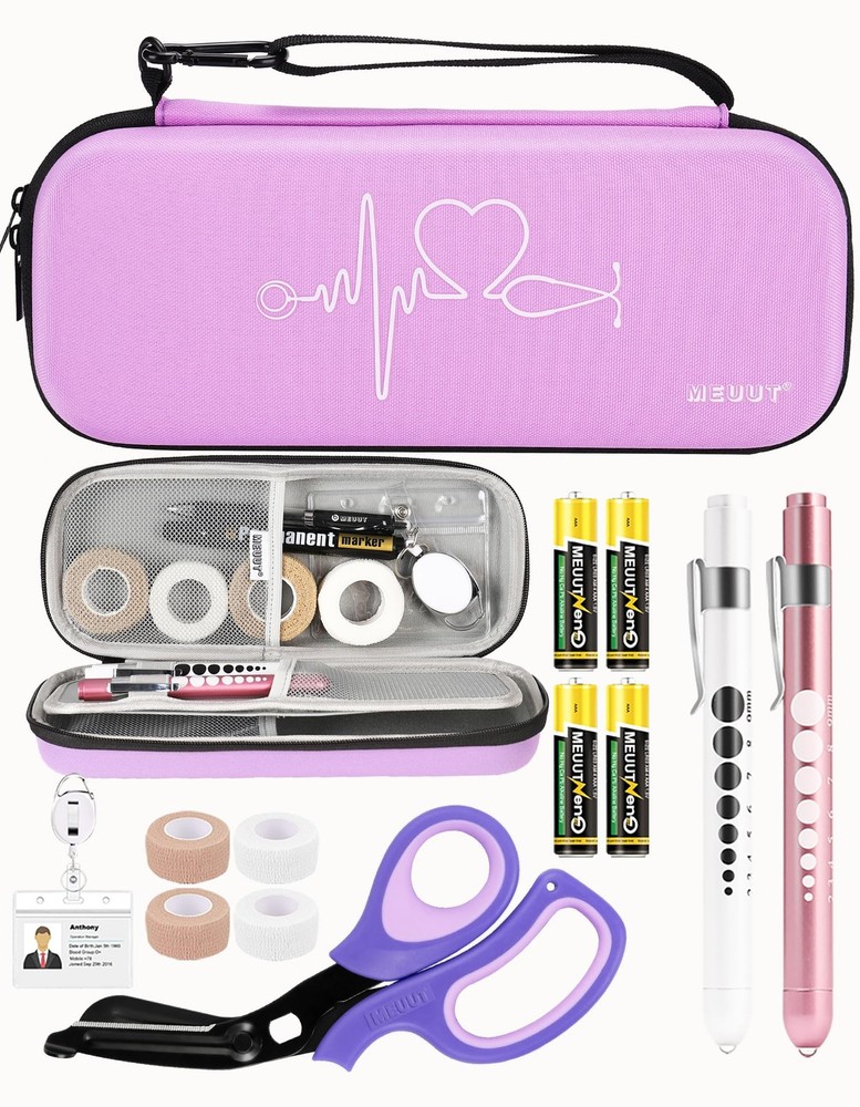 15 pcs Stethoscope Case Kit, Perfect Nurse Gift Include Stethoscope Case, Sci...