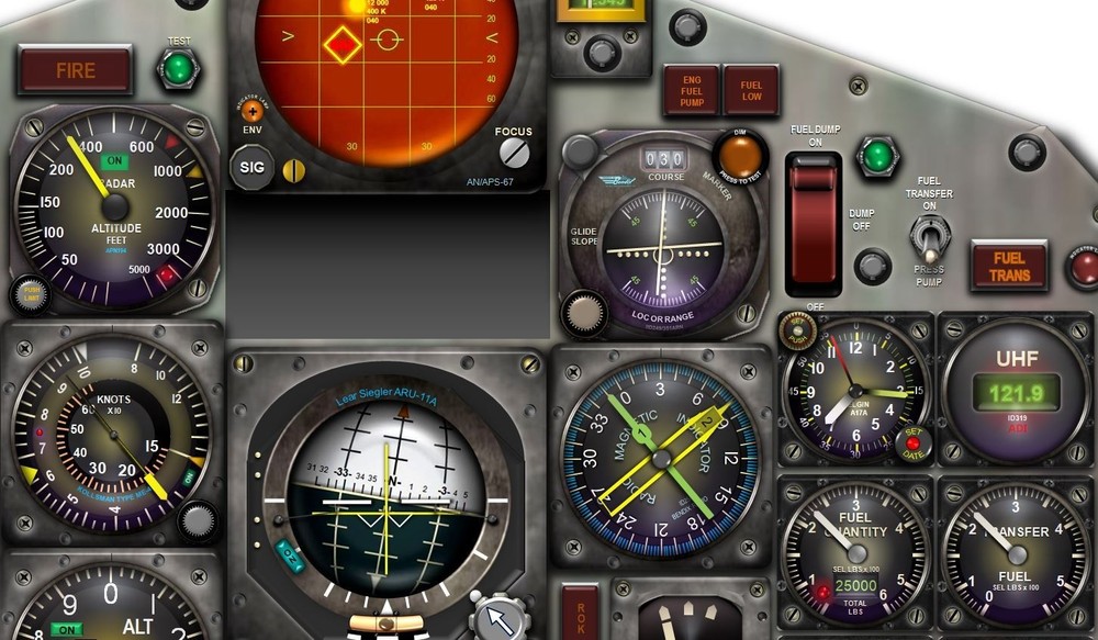 F8/F8U CRUSADER COCKPIT instrument panel CDkit