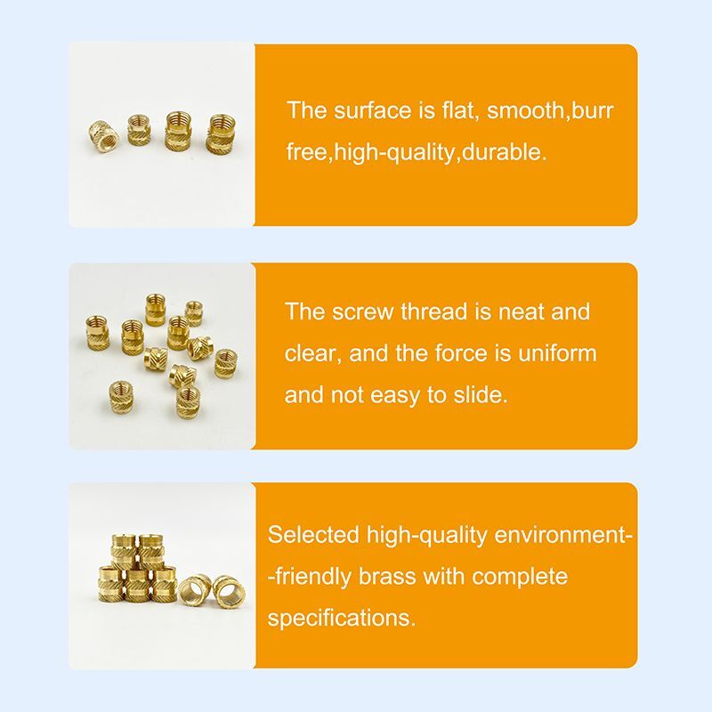Hot Melt Insert Nuts Set Brass Double Twill Thread Heat Molding Embedment Kit