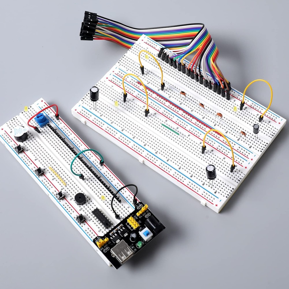 Breadboard Kit 2x400 Point and 2x830 Point Solderless Prototype Boards Set