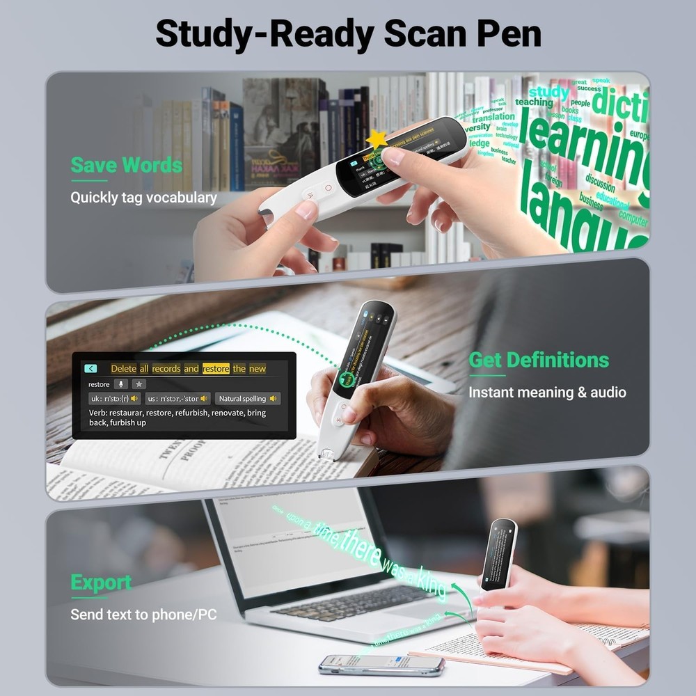 Multifunction Translator Pen - Smart Notes, Voice Recorder