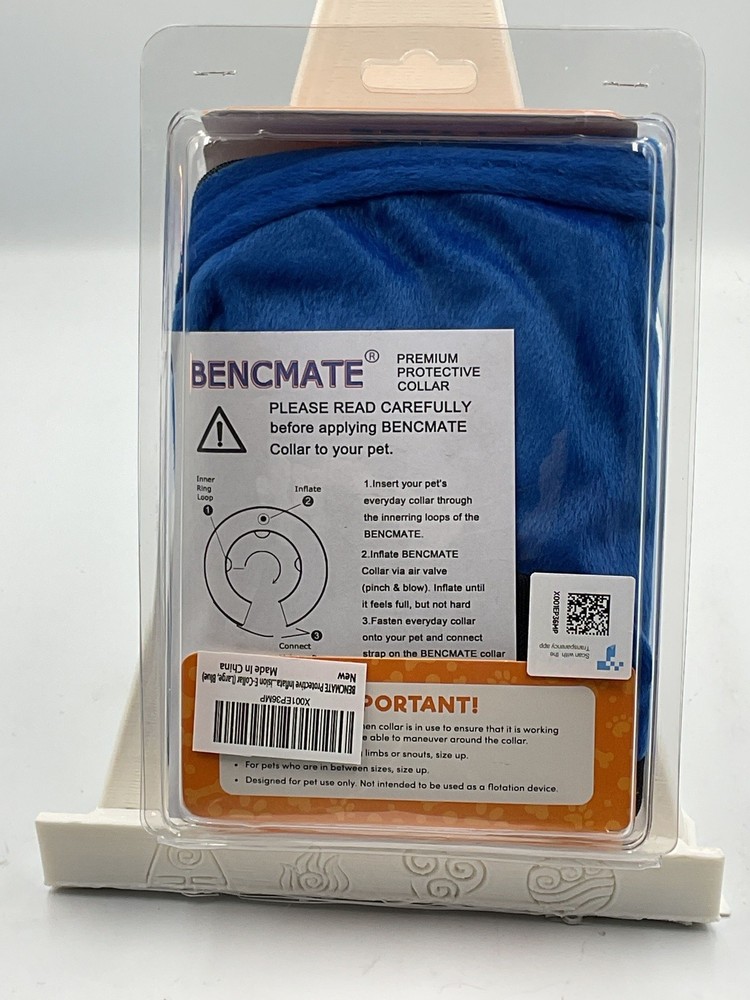 Bencmate Inflatable Dog Collar - Large, Blue