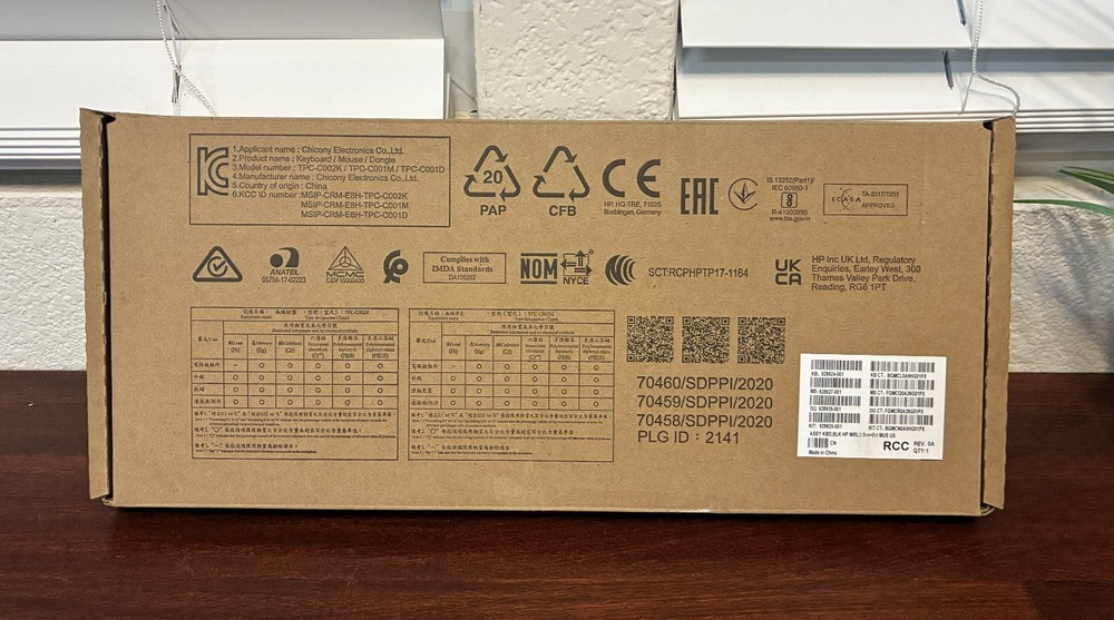 HP 710 Wireless Keyboard and Mouse Combo - Open Box