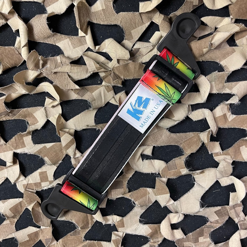 NEW KM Paintball EVS Goggle Strap - Green Leaf Rasta