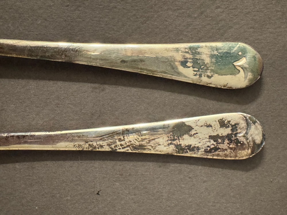 RAIMOND SHEFFIELD SILVERPLATE SALAD SERVING SET VINTAGE SPOON/FORK IN BOX