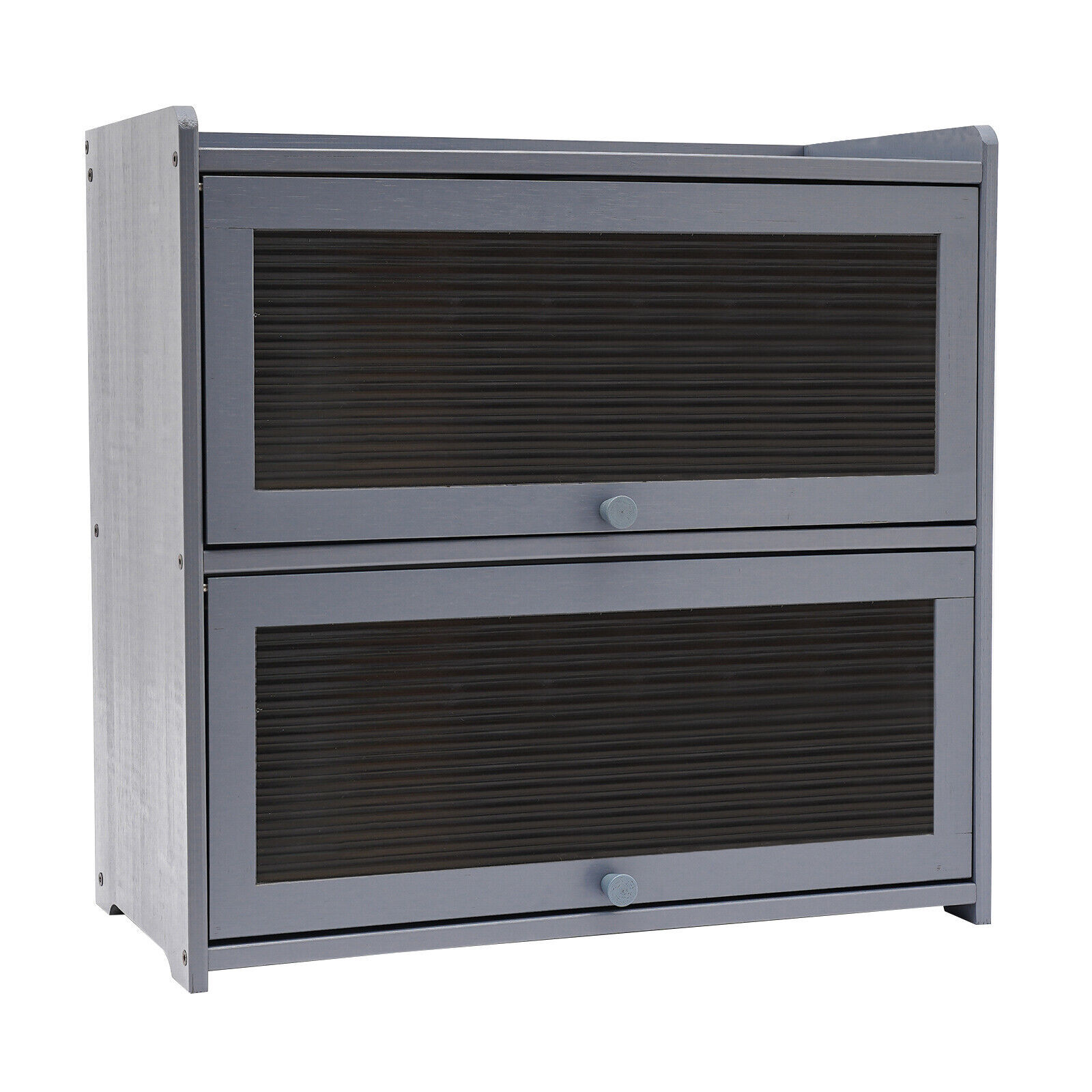 Modern Two-tier Storage Cabinet, Countertop Storage Cabinet, Gray Cabinet New