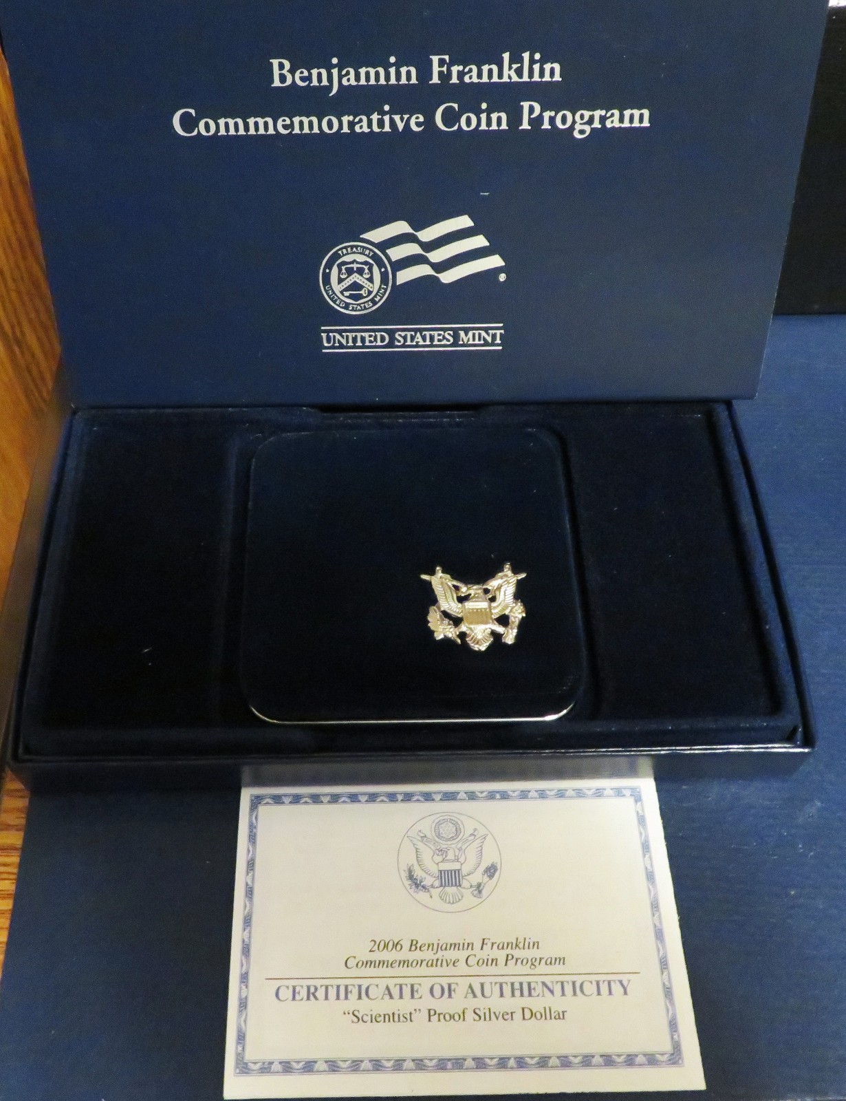 2006 Franklin Scientist Proof Silver Dollar * As Issued w/OGP  *