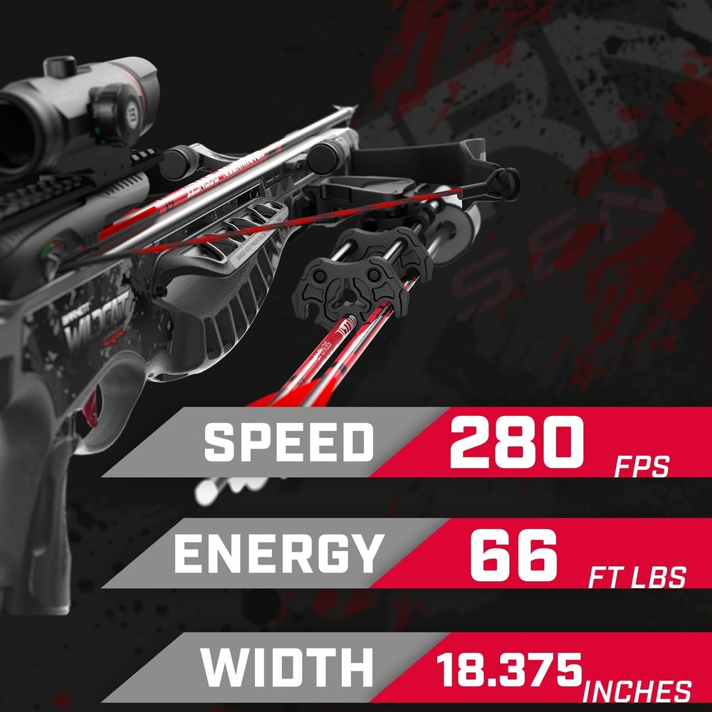 BARNETT Wildcat CRX Crossbow Bundle – Includes Bonus Arrow & Broadheads +
