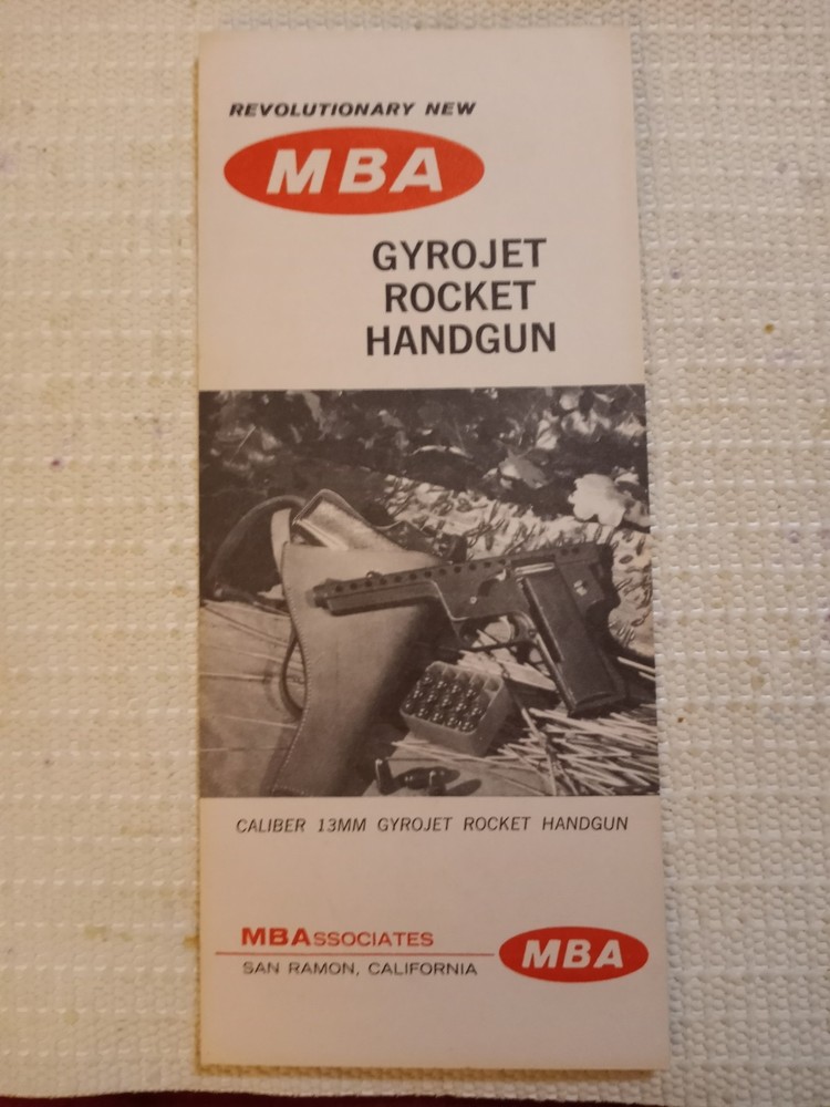 Gyrojet Rocket Handgun MBA Brochure