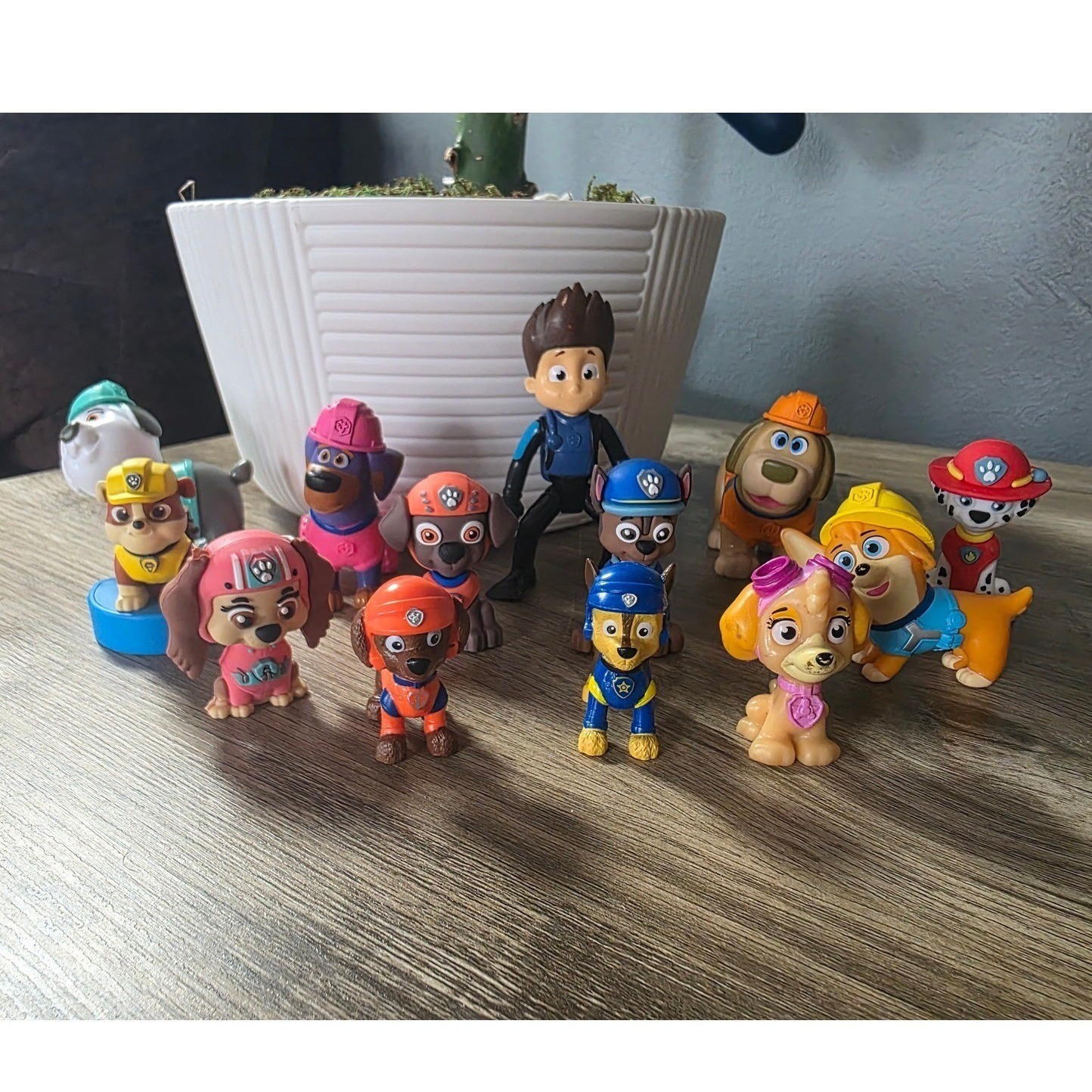 Paw Patrol Action Figure Lot 13pc Ryder Chase Marshall Skye Rubble Zuma Rocky