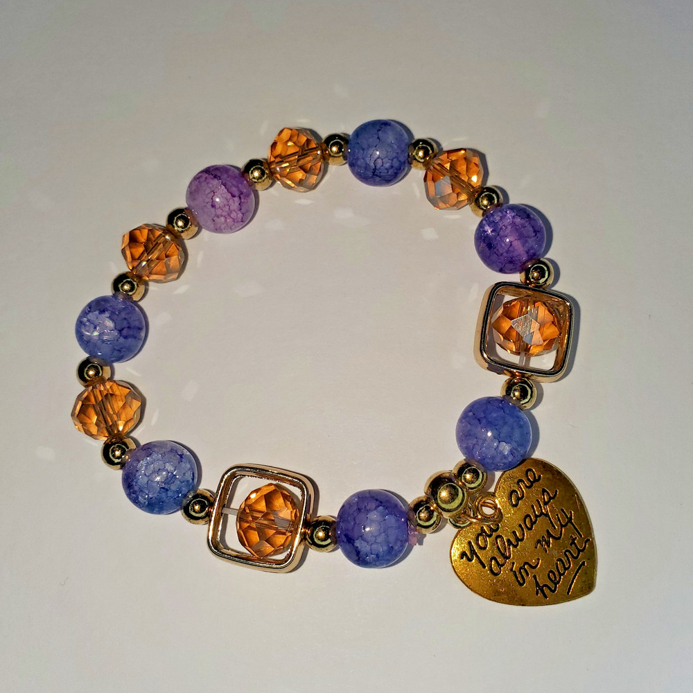 Hand crafted artisan unique gemstone bracelet