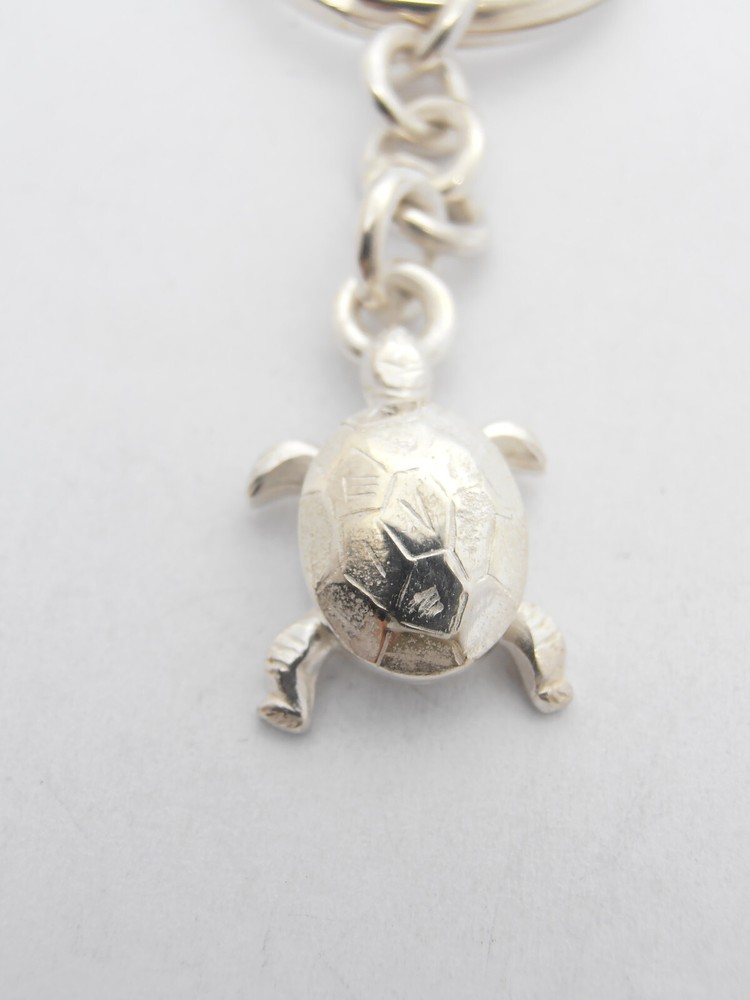 Turtle: 925 Silver Keychain - Reptile - Turtle