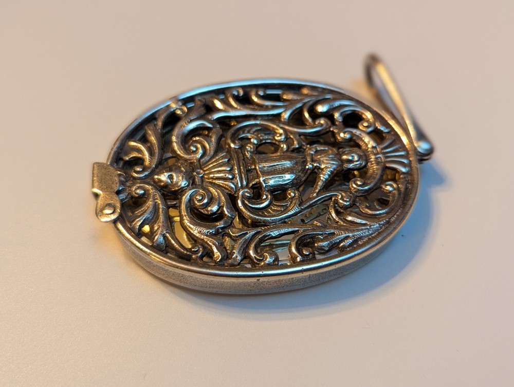 Sterling Silver Chatelaine Hand Mirror