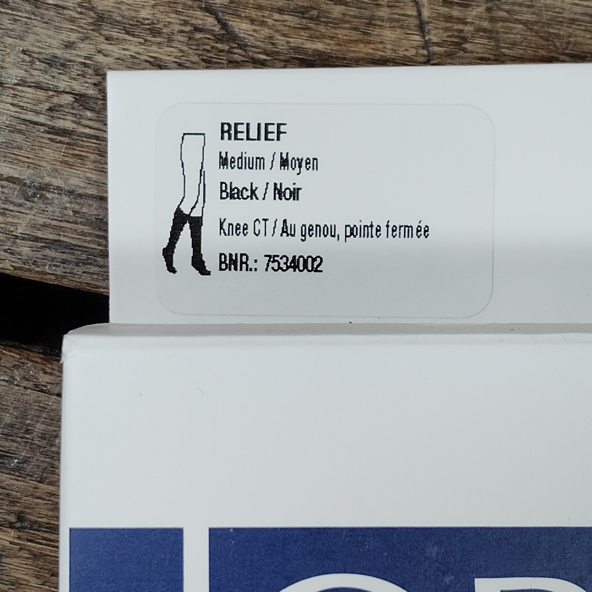 JOBST Relief Compression Stockings MED 15-20 mmHg Black Knee CT Closed Toe NEW