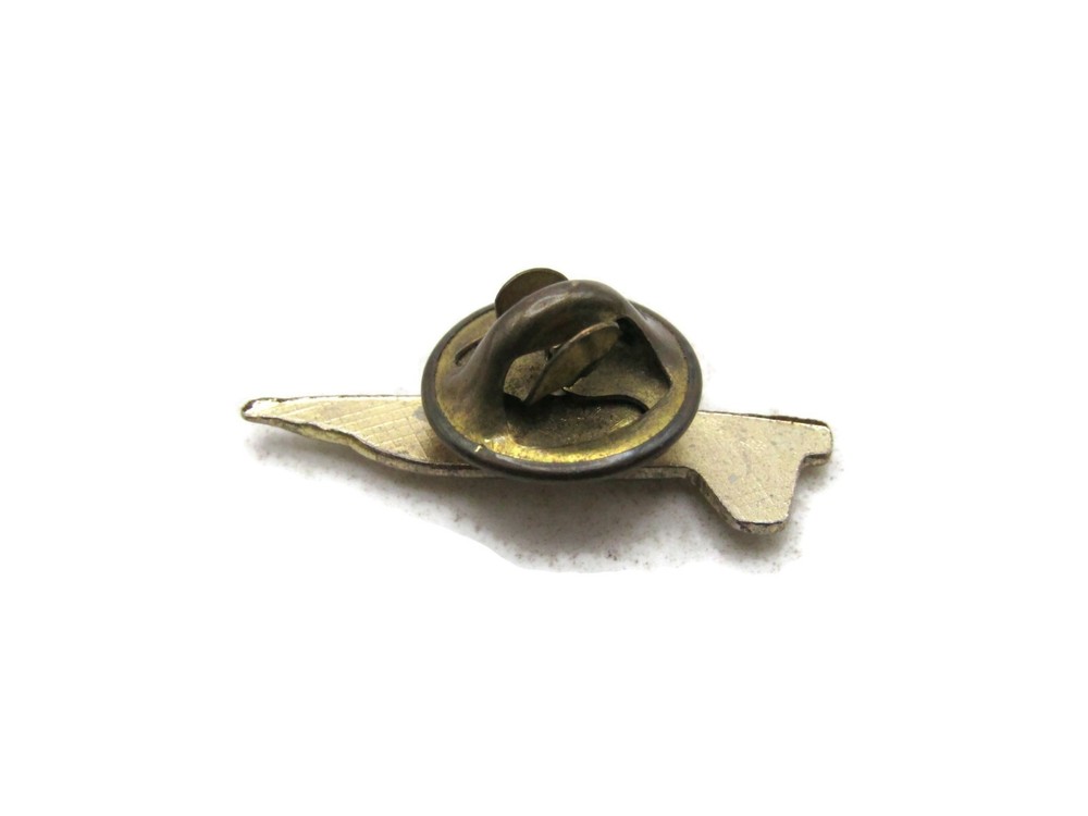 USAF Grey Airplane Pin Gold Tone