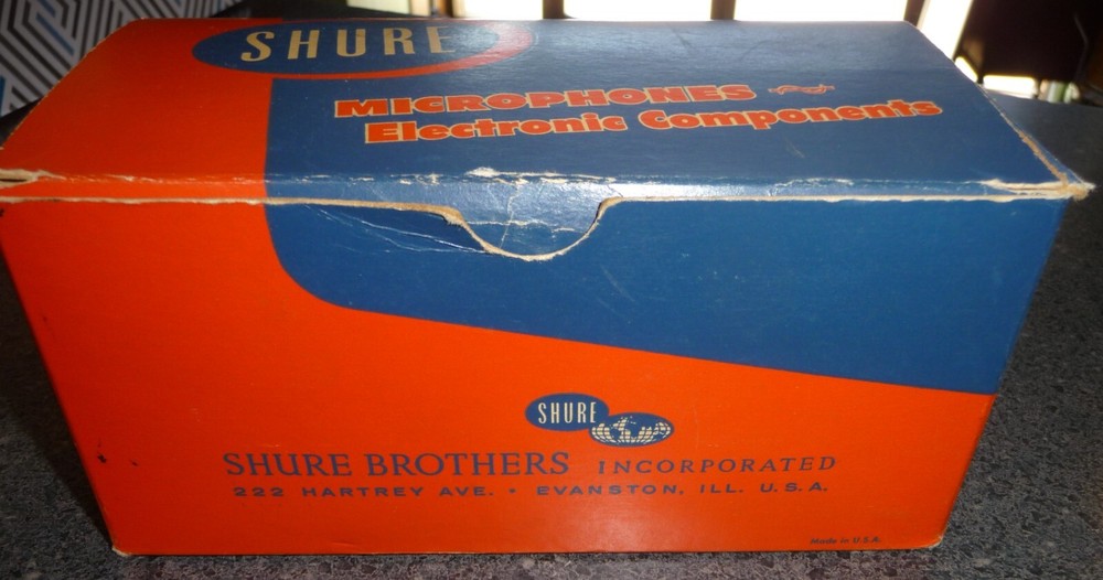 BOX ONLY, Shure Model 710A REX Crystal Microphone Box