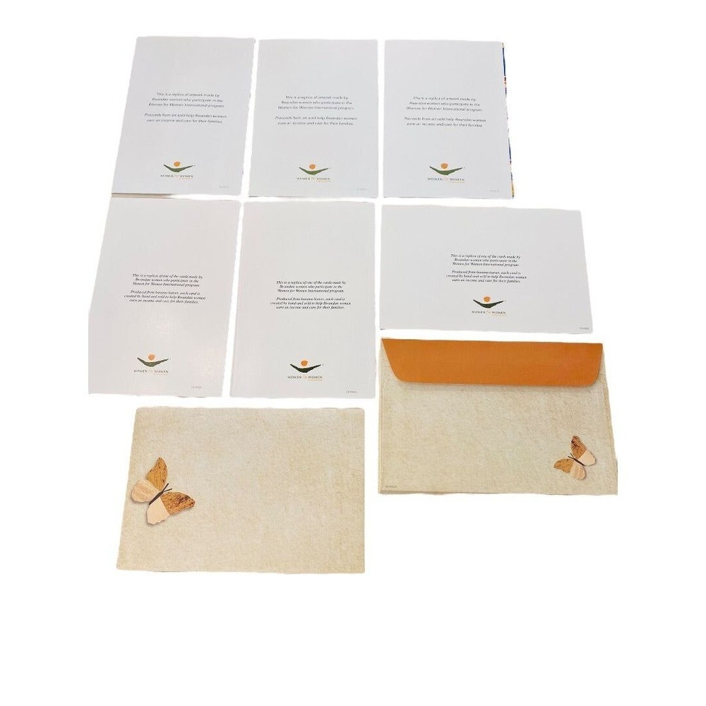 12 New Blank Inside Notecard and Envelope 6" x4" 2 Different Patterns