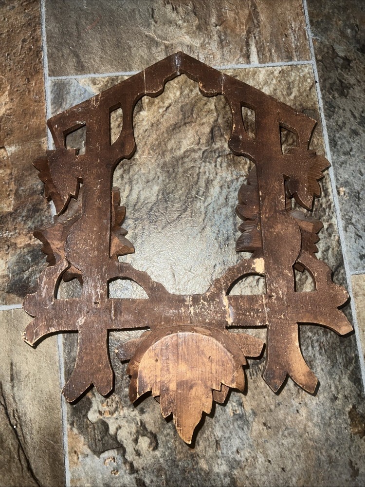 German Black Forest Cuckoo Clock Case Front Frame 12'' (Glued In Some Areas)