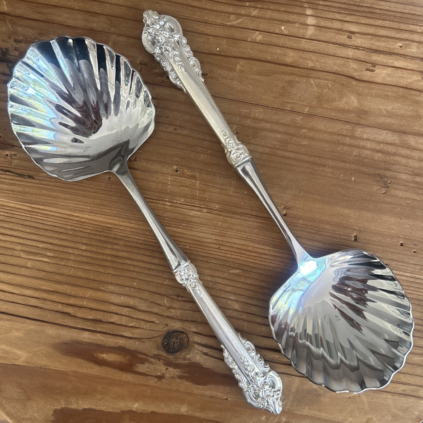 GRANDE BAROQUE Wallace Sterling Silver Casserole Serving Spoon