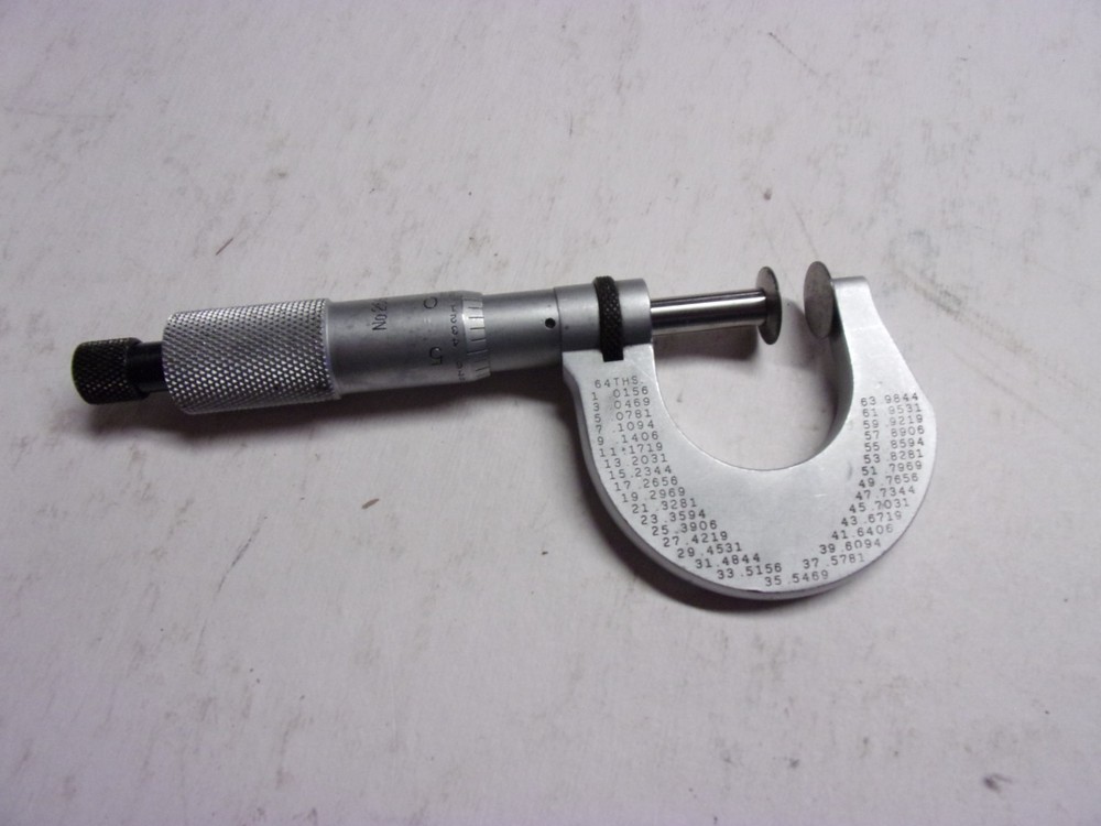 STARRETT #256 Disc Micrometer 0-1". .001" used