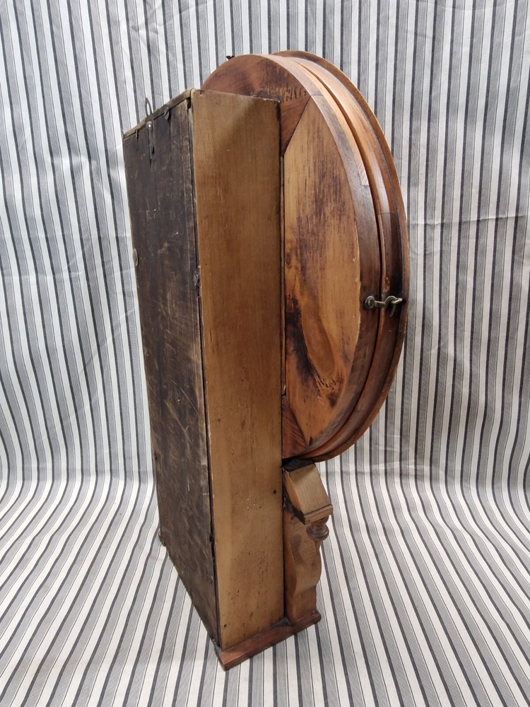 Antique Drop Dial Wood Wall Clock